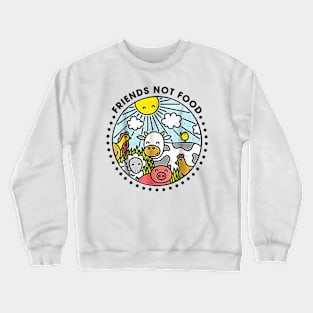 Animals are Friends not Food Vegan Vegetarian Lover Crewneck Sweatshirt